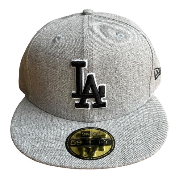 New Era Other - NWT Los Angeles Dodgers LA New Era 59FIFTY Fitted Hat Gray Black Size 7 1/2